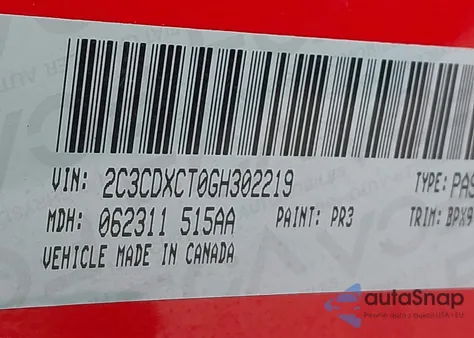 2016 Dodge Charger R/T z USA, uszkodzony, nr VIN 2C3CDXCT0GH302219